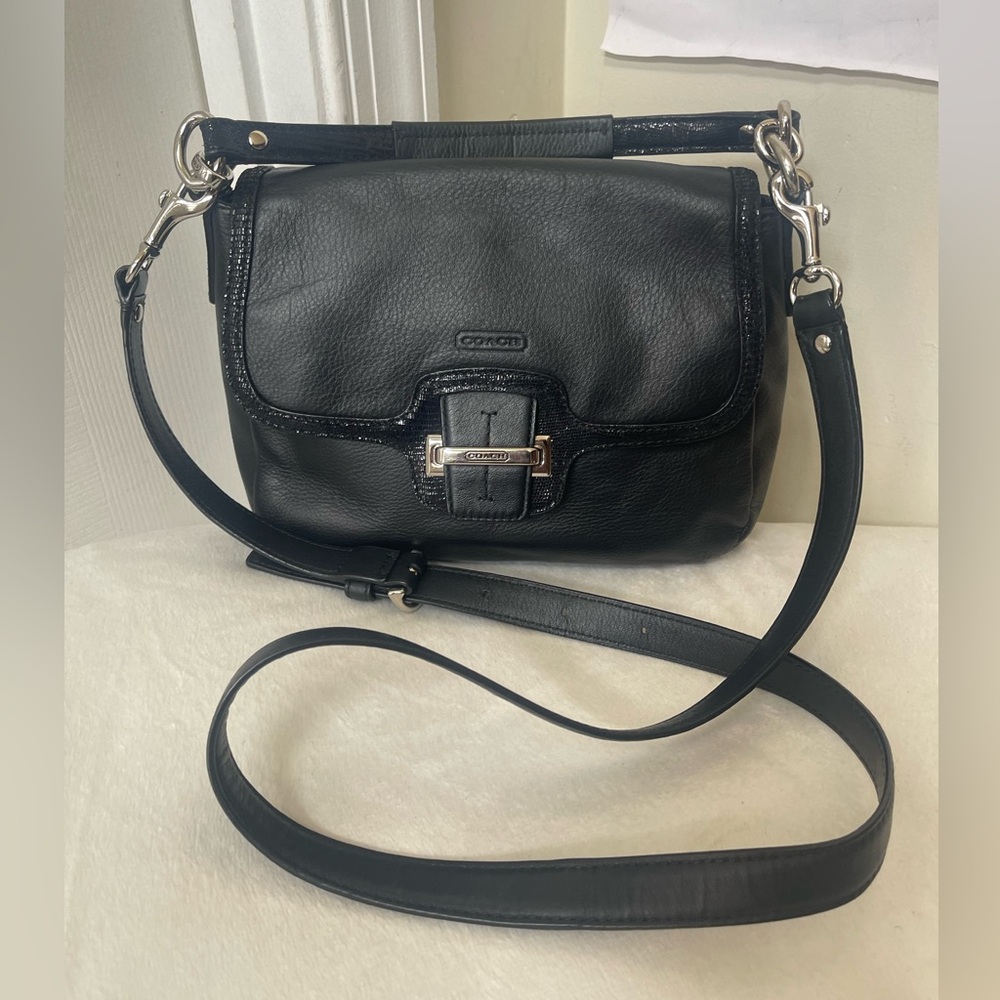 Coach Black Leather Crossbody Bag like new